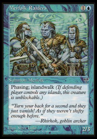 Merfolk Raiders (Mirage) Trading Card