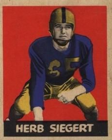 Herb Siegert 1949 Leaf #70 Sports Card