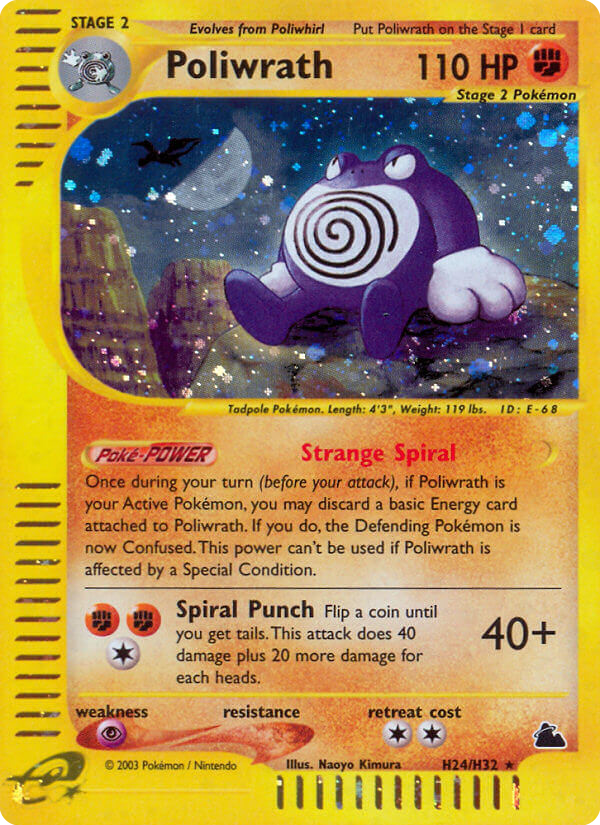 Poliwrath (H24) - Skyridge Pokémon Card