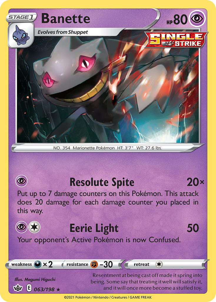 Banette (63/198) - Chilling Reign Pokémon Card