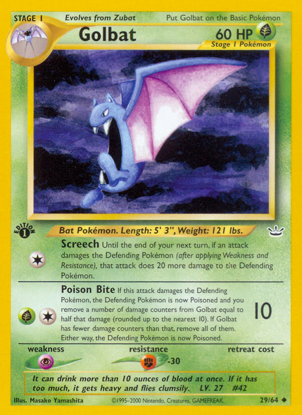 Golbat (29/64) - Neo Revelation Pokémon Card