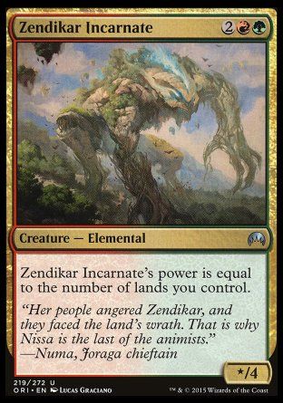 Zendikar Incarnate (Magic Origins) Trading Card