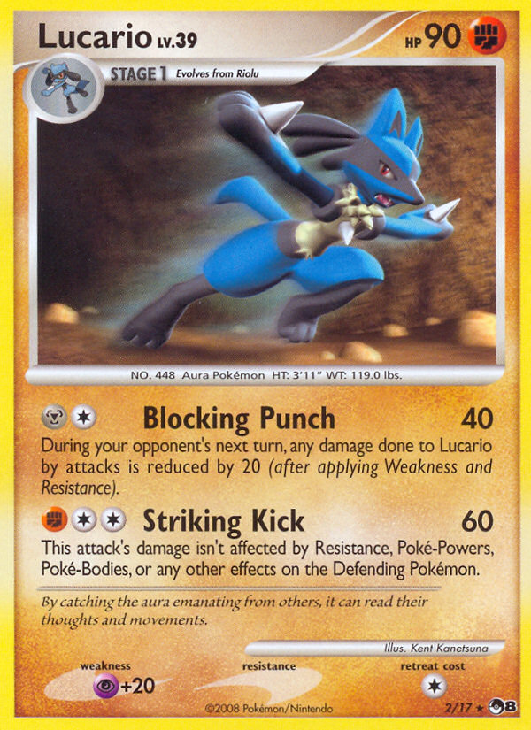 Lucario (2/17) - POP Series 8 Pokémon Card