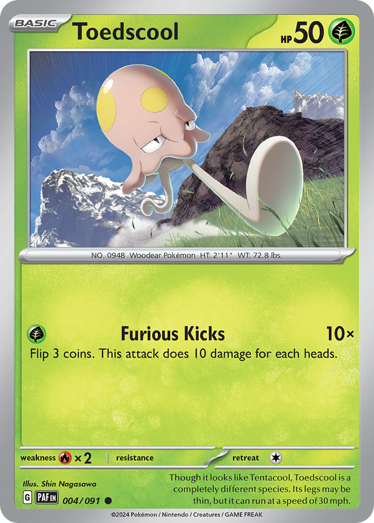 Toedscool (4/91) - Paldean Fates Pokémon Card