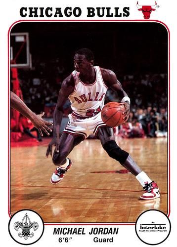 Michael Jordan 1985 Boy Scouts Interlake Chicago Bulls Sports Card