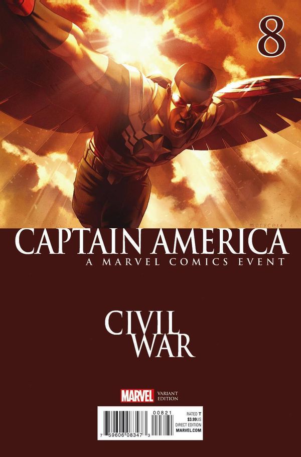 Captain America Sam Wilson #8 (Civil War Variant Aso)