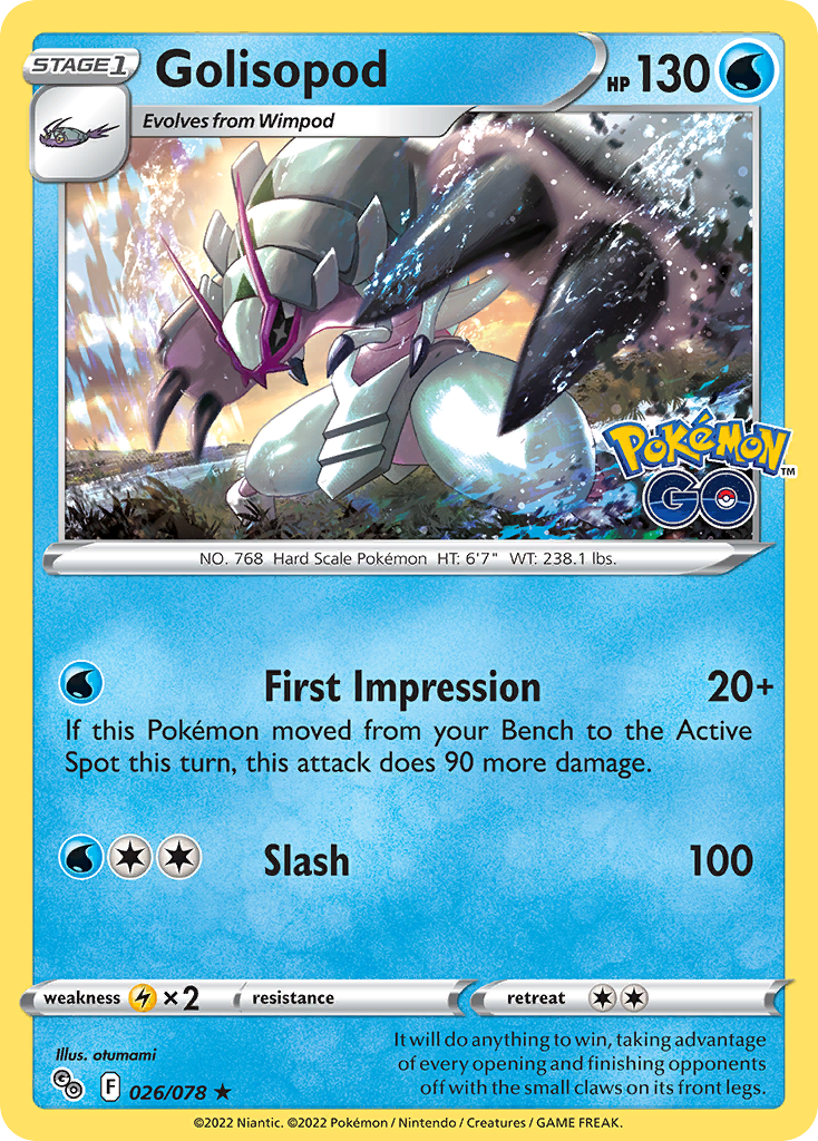 Golisopod (26/78) - Pokémon GO Pokémon Card