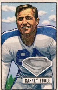 Barney Poole 1951 Bowman #9 Sports Card