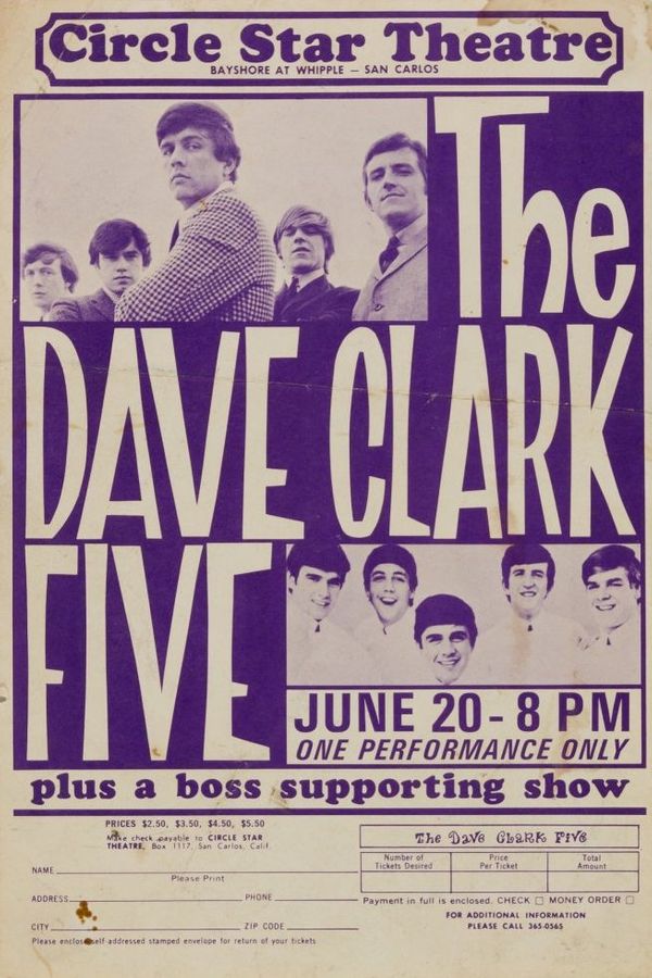 The Dave Clark Five The Circle Star Theatre Handbill 1965