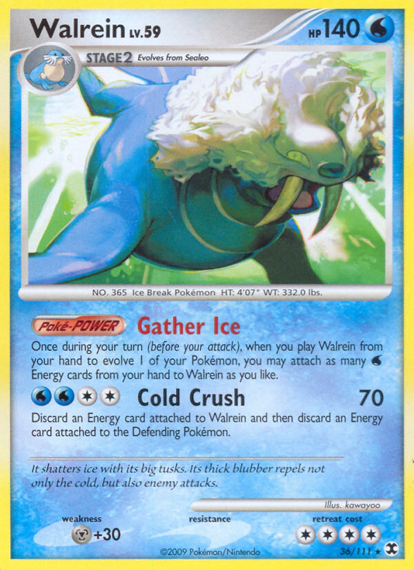 Walrein (36/111) - Rising Rivals Pokémon Card