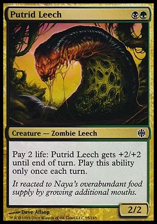 Putrid Leech (Alara Reborn) Trading Card