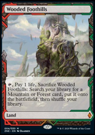 Wooded Foothills (Zendikar Rising Expeditions) Trading Card