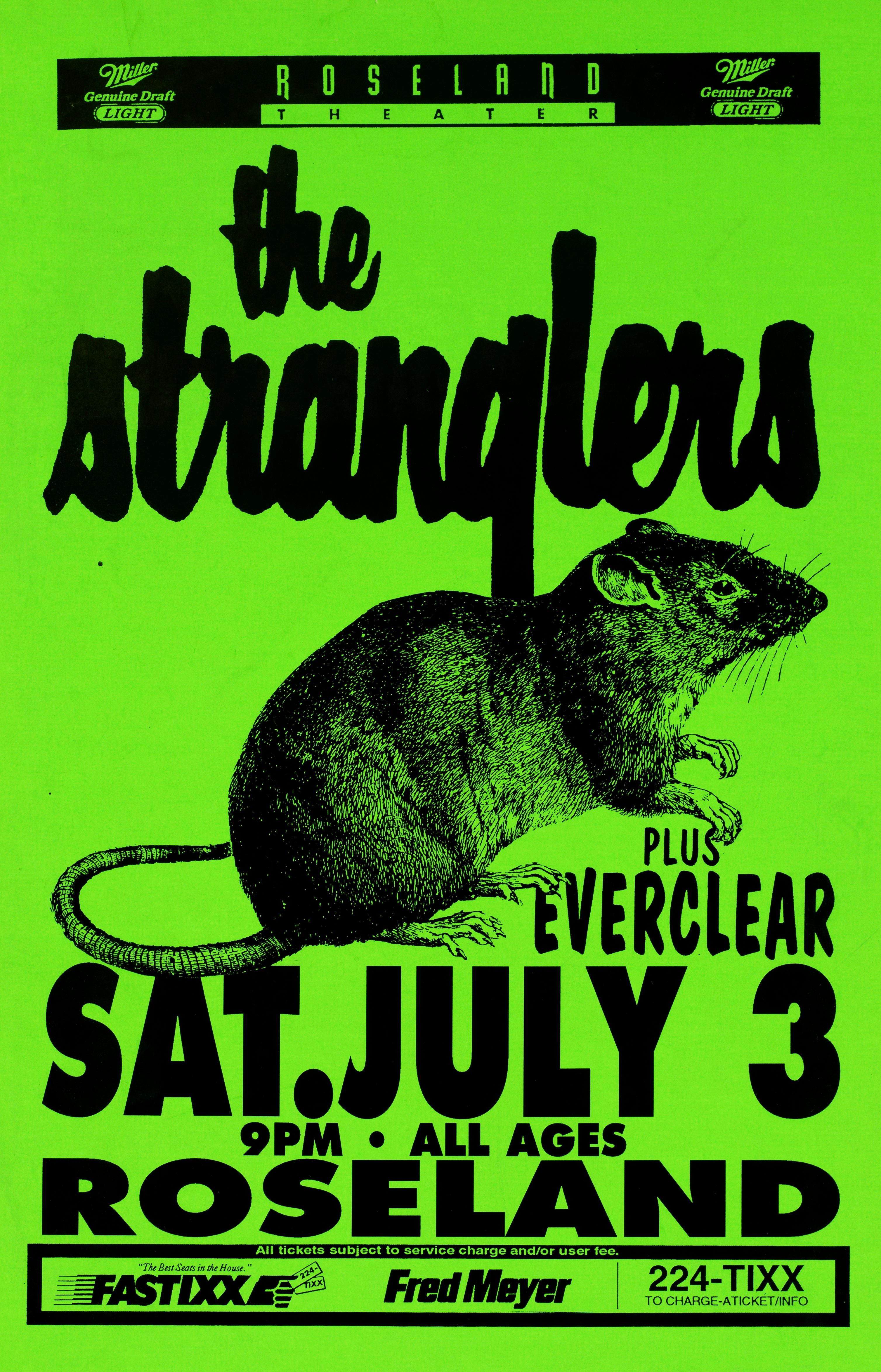 MXP-153.5 Stranglers Roseland Theater 1993 Concert Poster