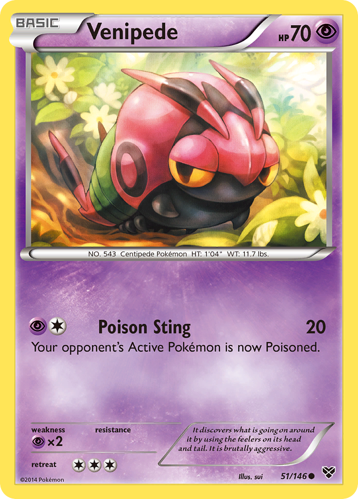 Venipede (51/146) - XY Pokémon Card