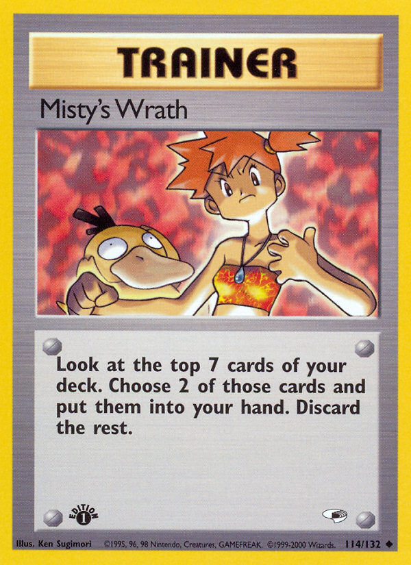 Misty's Wrath (Trainer) (114/132) - Gym Heroes (1st Edition) Pokémon Card