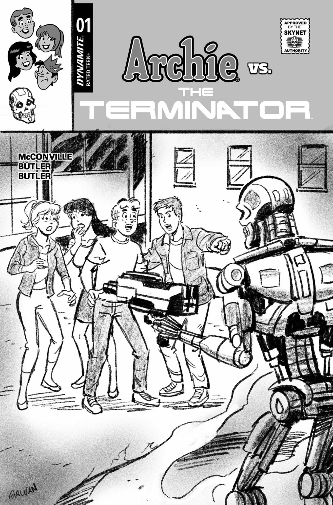 Archie Vs The Terminator #1 (Cvr L Inc 1:10 Bill Galvan Pencils Variant) Comic