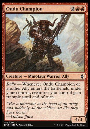 Ondu Champion (Battle for Zendikar) Trading Card