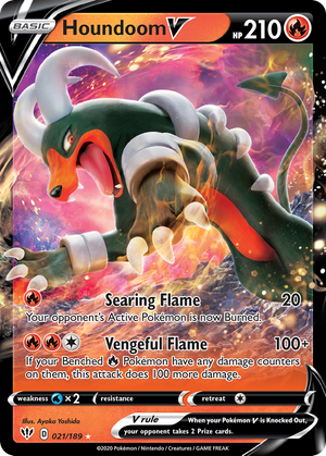 Houndoom V (21/189) - Darkness Ablaze