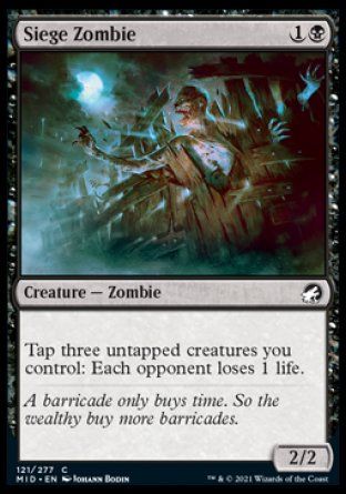 Siege Zombie (Innistrad: Midnight Hunt) Trading Card