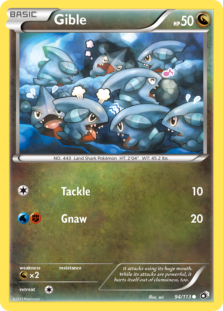 Gible (94/113) - Legendary Treasures Pokémon Card