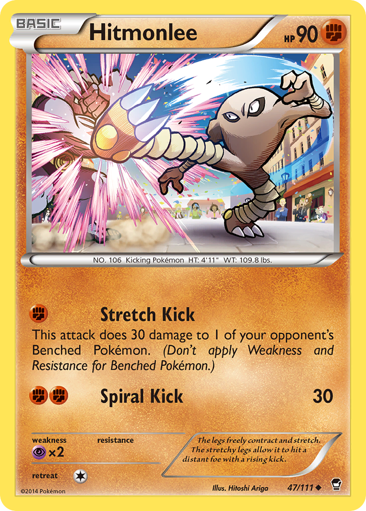 Hitmonlee (47/111) - Furious Fists Pokémon Card