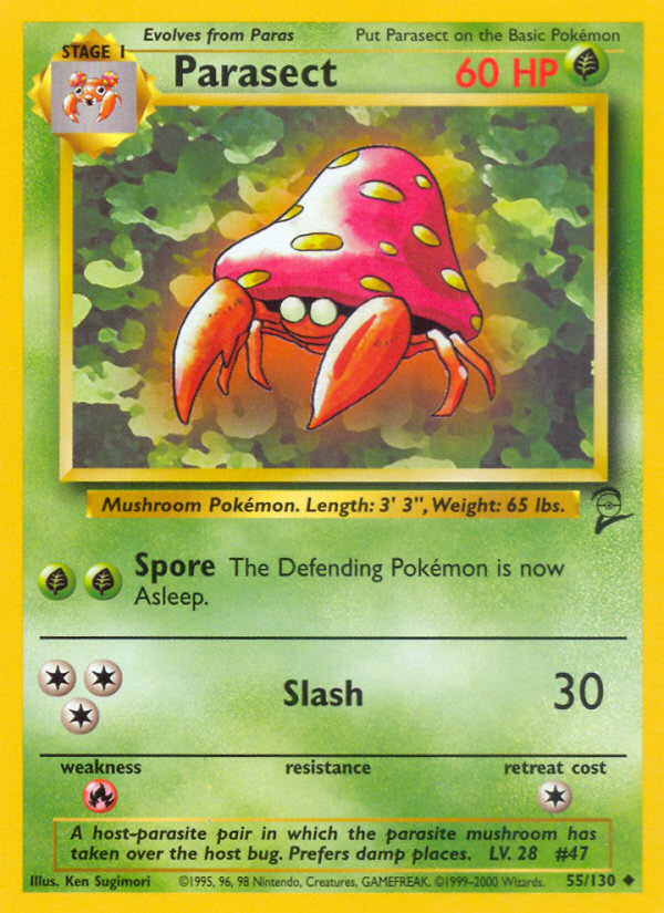 Parasect (55/130) - Base Set 2 Pokémon Card