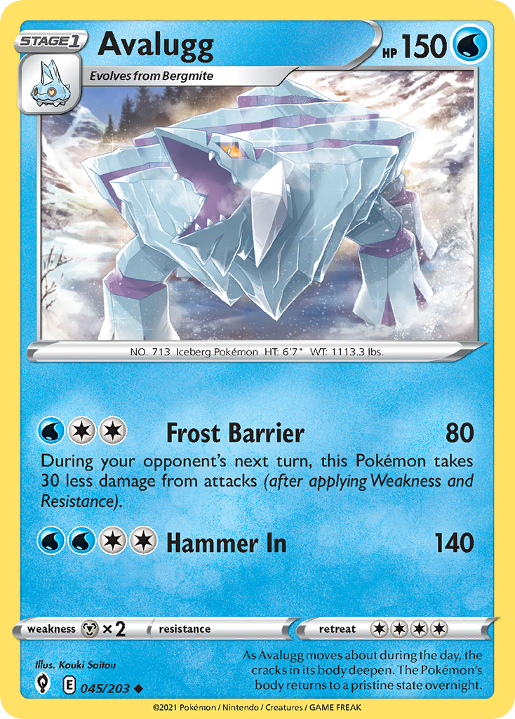 Avalugg (45/203) - Evolving Skies Pokémon Card