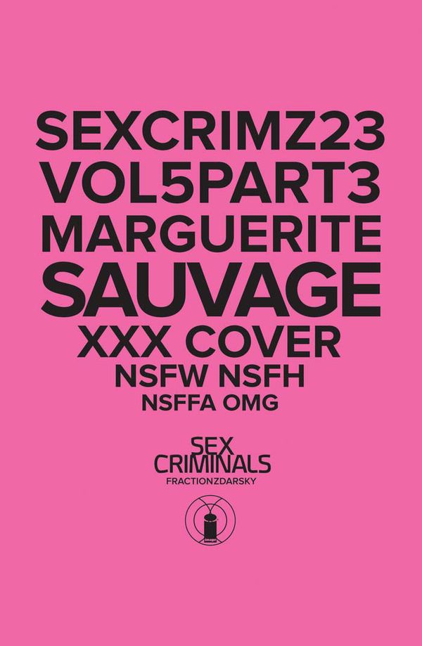 Sex Criminals #23 (Xxx Marguerite Sauvage Variant)