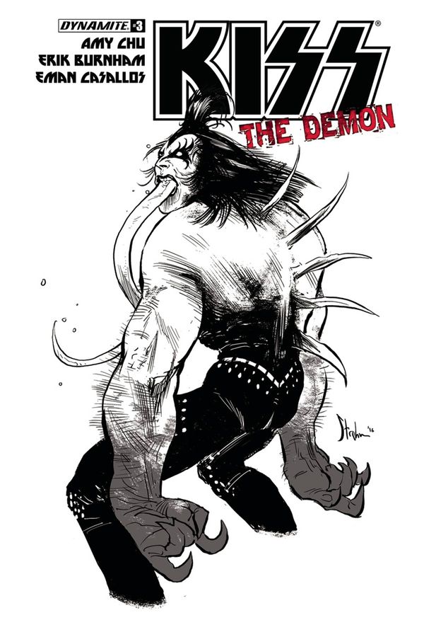 KISS: The Demon #3 (Cover E 10 Copy Strahm B&w Inc)