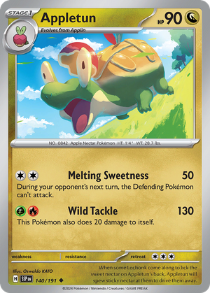 Appletun (140/191) - Surging Sparks (Reverse Holo) Value - GoCollect