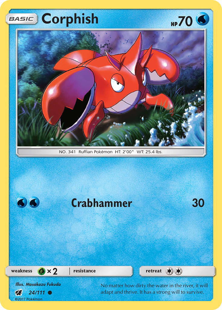 Corphish (24/111) - Crimson Invasion Pokémon Card