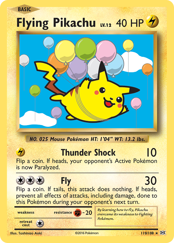 Flying Pikachu (110/108) - Evolutions Pokémon Card