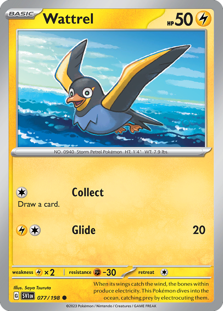 Wattrel (77/198) - Scarlet & Violet Pokémon Card