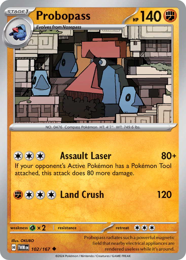 Probopass (102/167) - Twilight Masquerade Pokémon Card