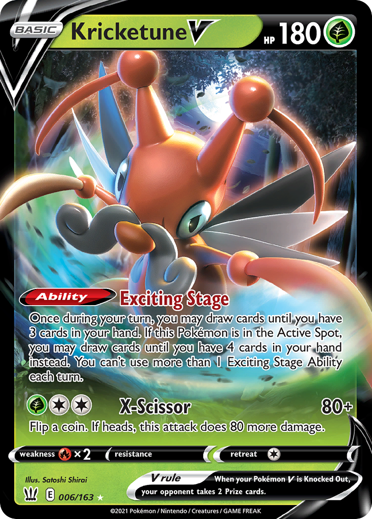 Kricketune V (6/163) - Battle Styles Pokémon Card