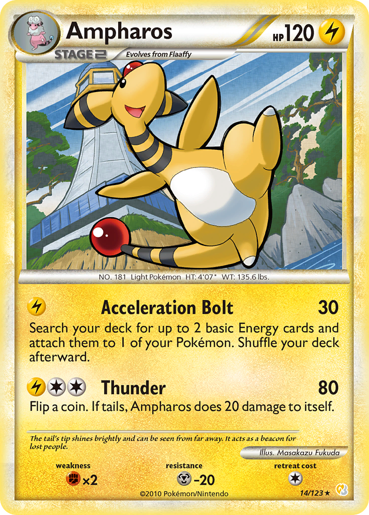 Ampharos (14/123) - HeartGold & SoulSilver Pokémon Card