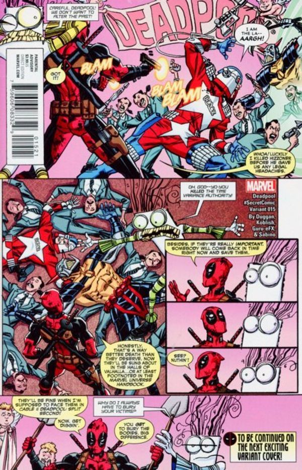 Deadpool #15 (Koblish Secret Comic Variant)