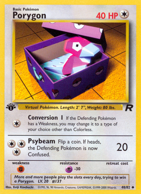 Porygon (48/82) - Team Rocket (1st Edition) Pokémon Card