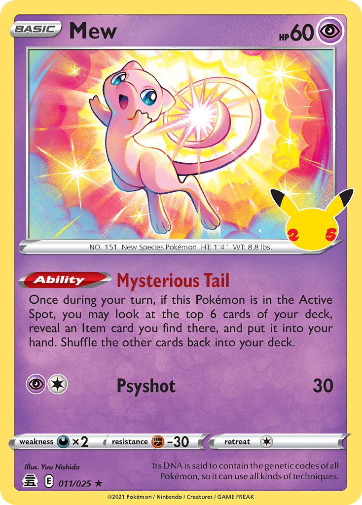 Mew (11/25) - Celebrations Pokémon Card