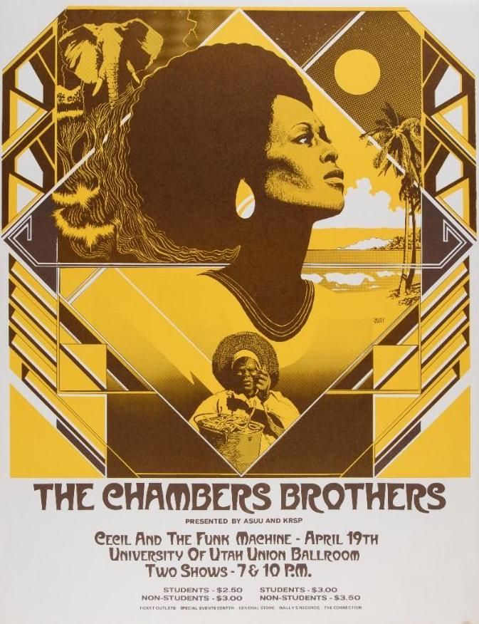 Chambers Brothers Union Ballroom 1974 Concert Poster