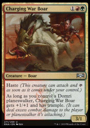 Charging War Boar (Ravnica Allegiance) Trading Card