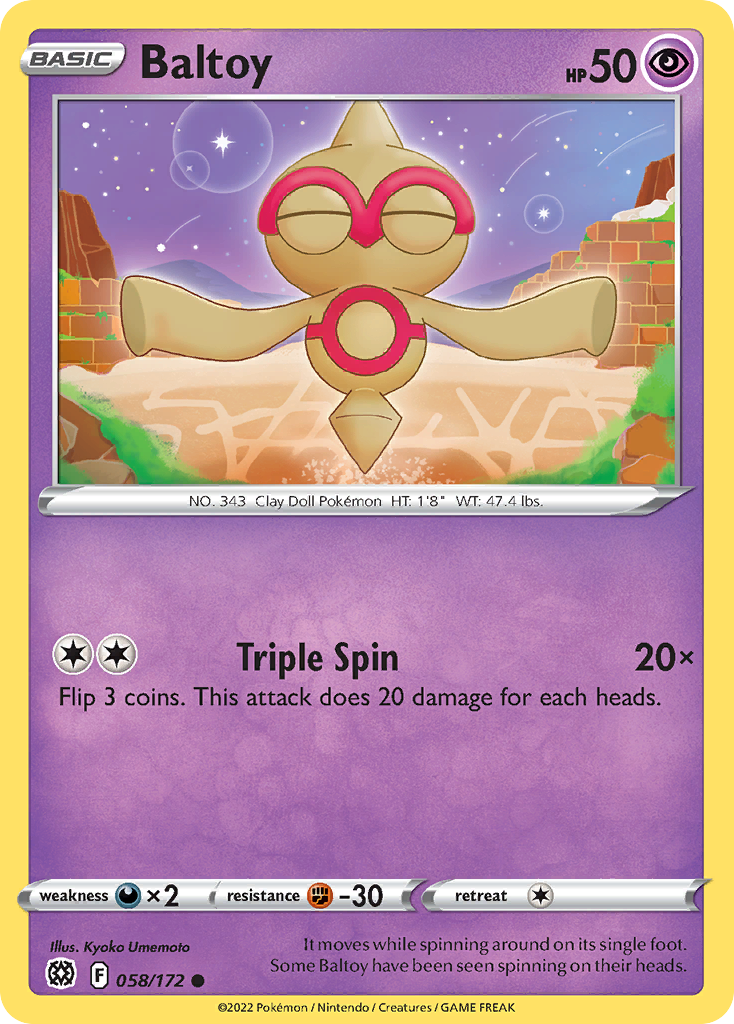 Baltoy (58/172) - Brilliant Stars Pokémon Card