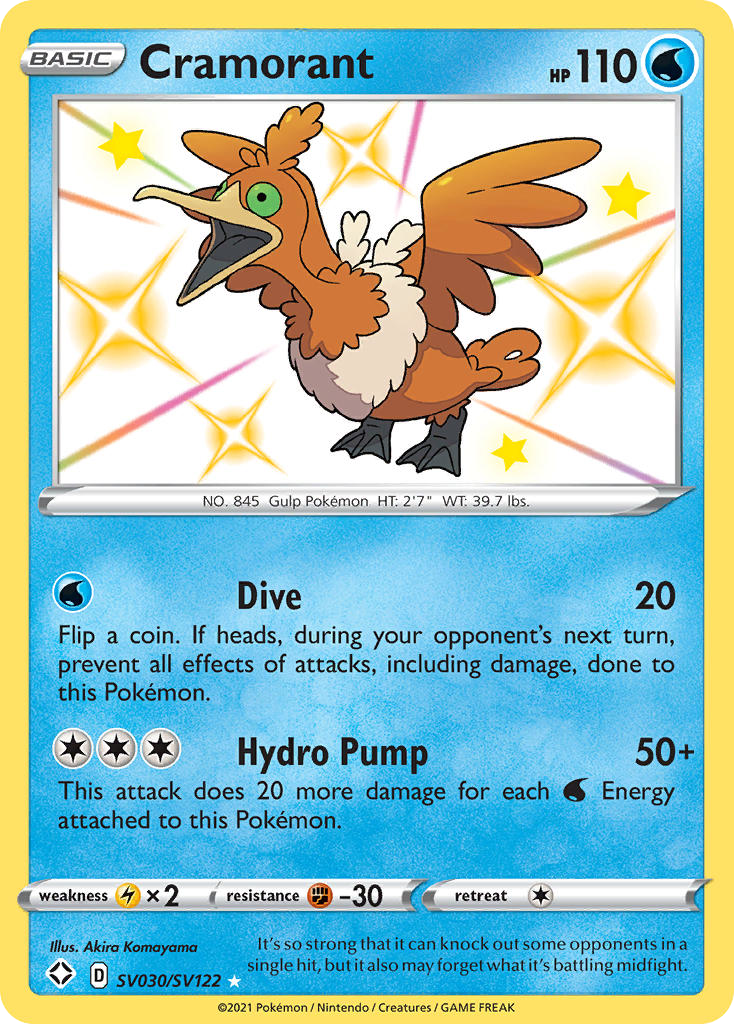 Cramorant (SV030) - Shining Fates Shiny Vault Pokémon Card