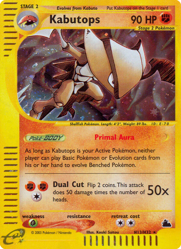 Kabutops (H13) - Skyridge Pokémon Card