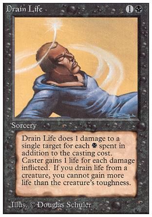 Drain Life (Unlimited) Trading Card