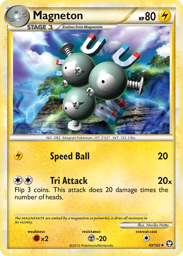 Magneton (43/102) - HS—Triumphant Pokémon Card