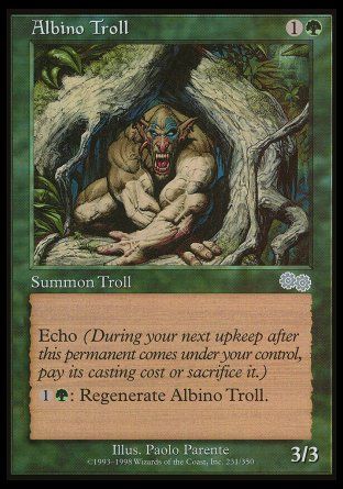 Albino Troll (Urza's Saga) Trading Card