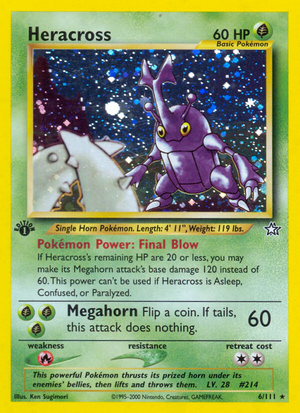 Heracross (6/111) - Neo Genesis (1st Edition)