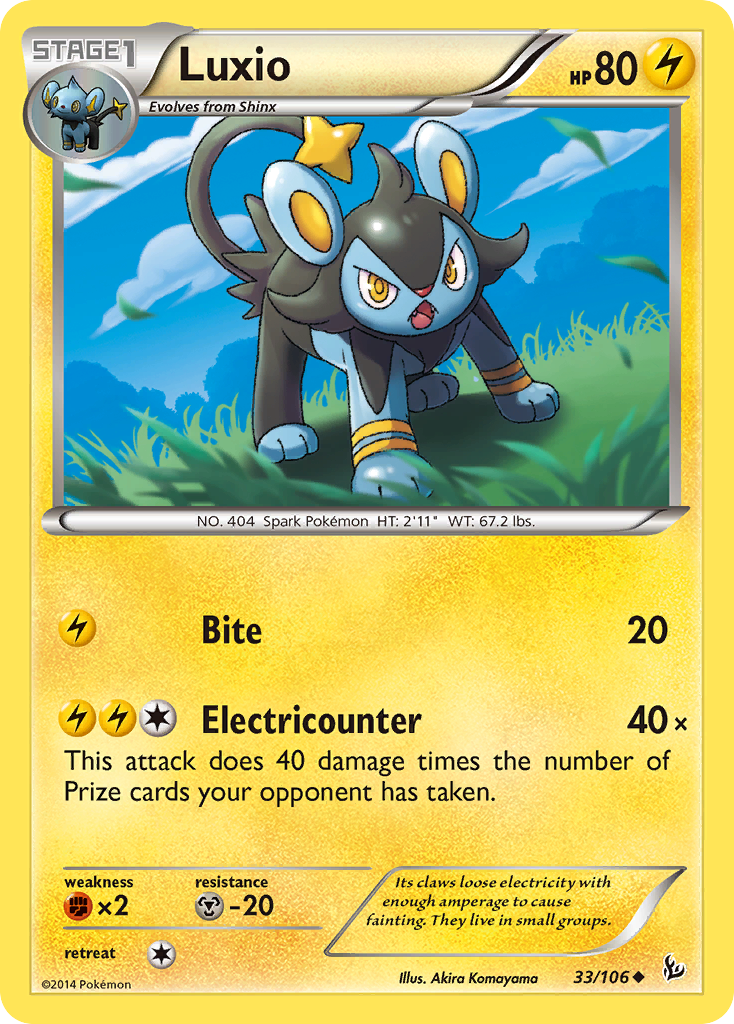 Luxio (33/106) - Flashfire Pokémon Card