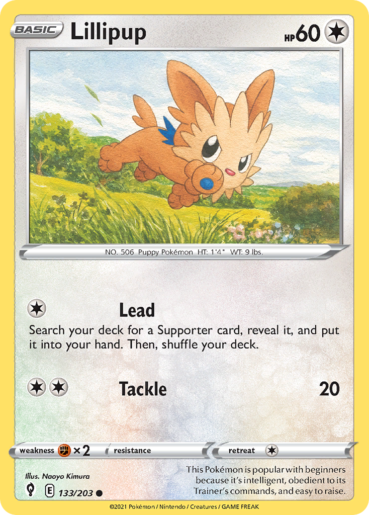 Lillipup (133/203) - Evolving Skies Pokémon Card